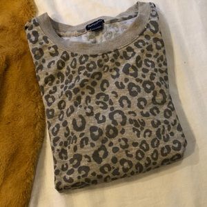 Splendid cheetah sweatshirt